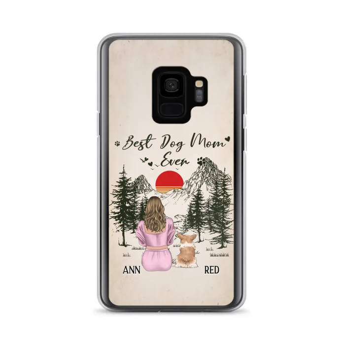 Custom Personalized Dog Mom Phone Case - Upto 4 Dogs - Mother's Day Gift Idea Dog Lovers - Best Dog Mom Ever - Case For iPhone/Samsung