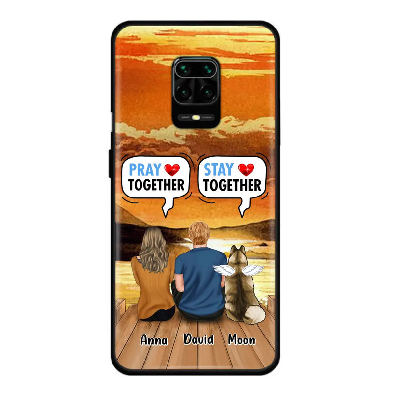 Personalized Couple With Pet Phone Case - Couple With Up to 2 Pets - Gift Idea For Dog/Cat Lover - Pray Together Stay Together - Case For Xiaomi, Oppo And Huawei