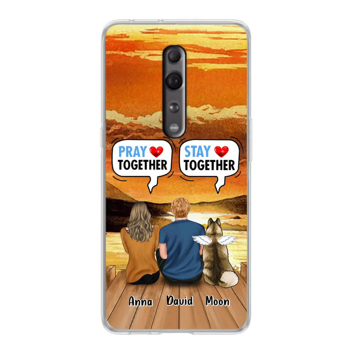 Custom Personalized Couple With Pet Phone Case - Couple With Upto 2 Pets - Gift Idea For Dog/Cat Lover - Pray Together Stay Together - Case For Xiaomi, Oppo And Huawei