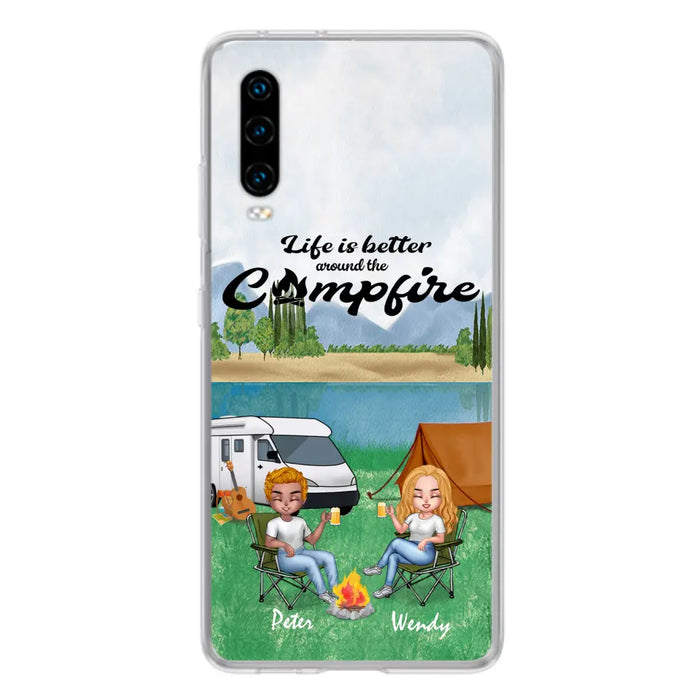 Personalized Camping Couple With Dog Phone Case - Couple With Upto 3 Dogs - Gift Idea For Dog/ Camping Lover - Let's Be Adventurers - Case For Xiaomi, Oppo And Huawei