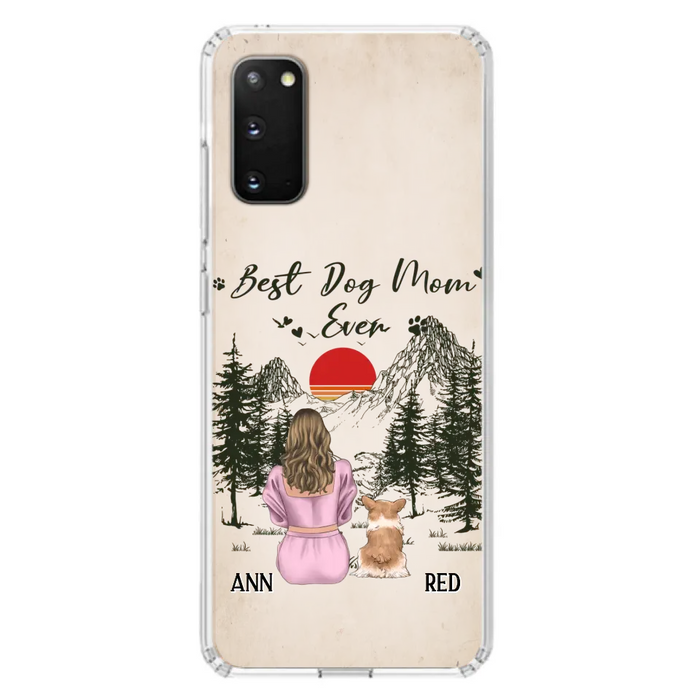 Custom Personalized Dog Mom Phone Case - Upto 4 Dogs - Mother's Day Gift Idea Dog Lovers - Best Dog Mom Ever - Case For iPhone/Samsung