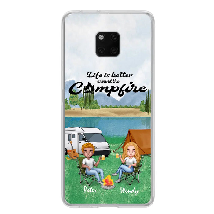 Personalized Camping Couple With Dog Phone Case - Couple With Upto 3 Dogs - Gift Idea For Dog/ Camping Lover - Let's Be Adventurers - Case For Xiaomi, Oppo And Huawei