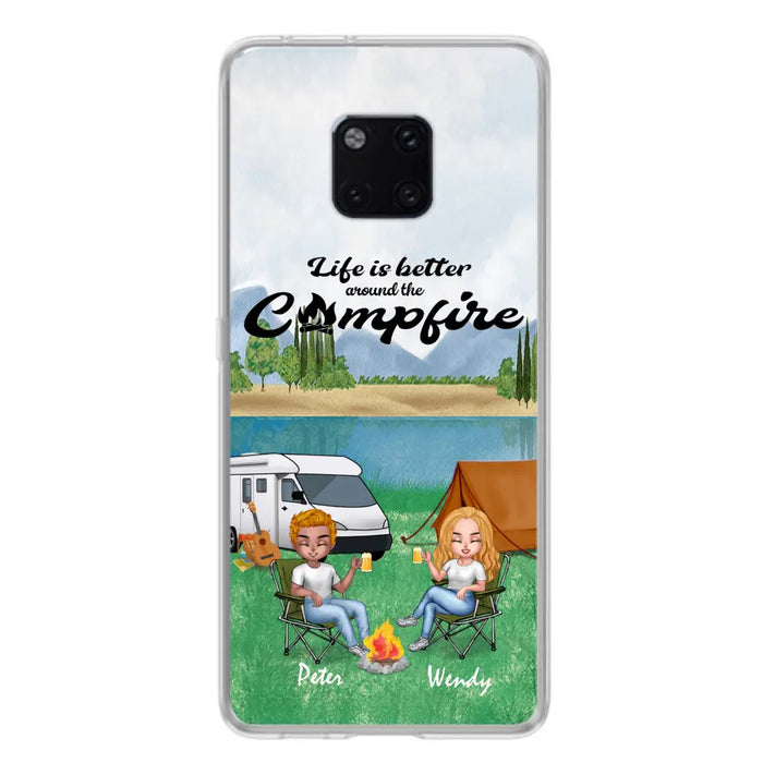 Personalized Camping Couple With Dog Phone Case - Couple With Upto 3 Dogs - Gift Idea For Dog/ Camping Lover - Let's Be Adventurers - Case For Xiaomi, Oppo And Huawei