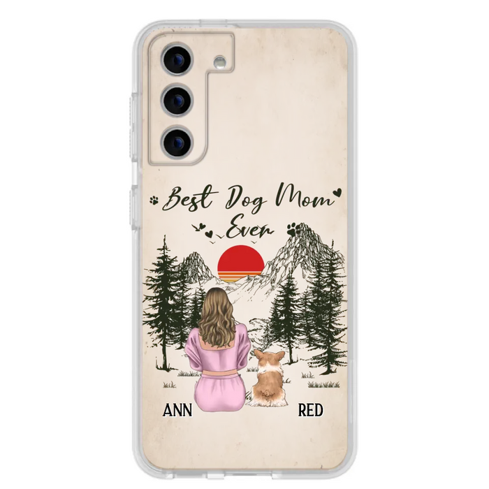 Custom Personalized Dog Mom Phone Case - Upto 4 Dogs - Mother's Day Gift Idea Dog Lovers - Best Dog Mom Ever - Case For iPhone/Samsung