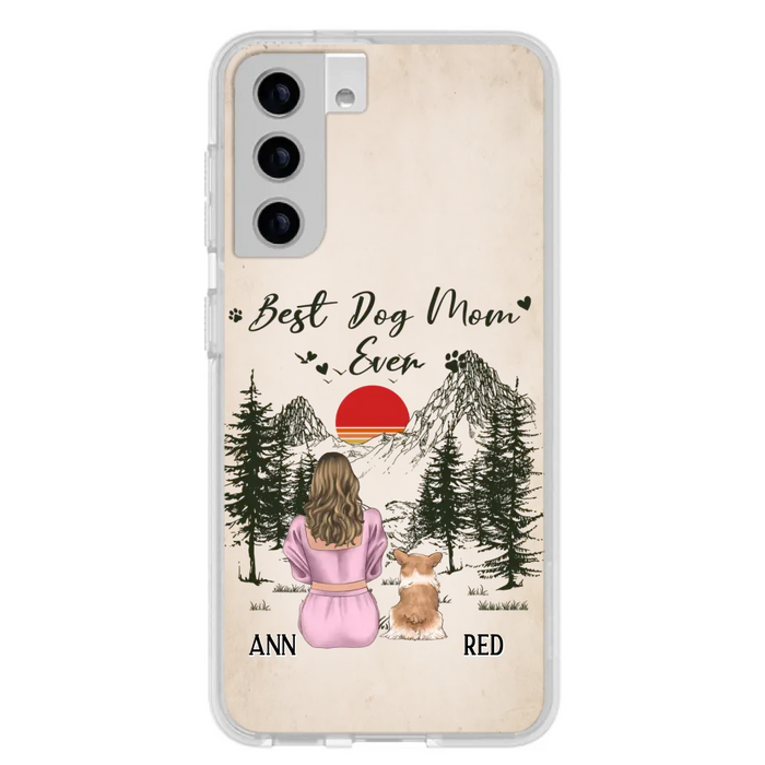 Custom Personalized Dog Mom Phone Case - Upto 4 Dogs - Mother's Day Gift Idea Dog Lovers - Best Dog Mom Ever - Case For iPhone/Samsung