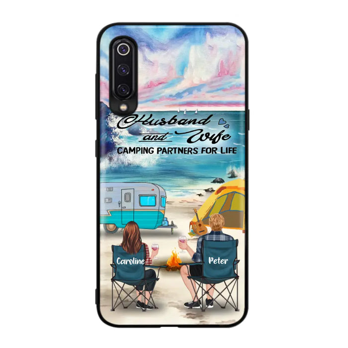 Custom Personalized Beach Camping Phone Case - Couple/ Parents With Upto 3 Kids And 3 Pets - Gift Idea For Camping Lover - Case For Xiaomi, Oppo And Huawei