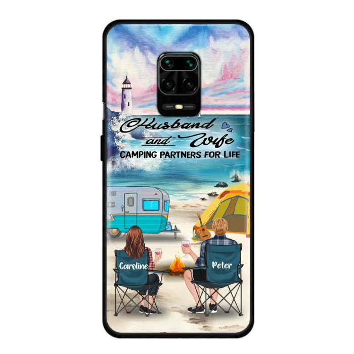 Custom Personalized Beach Camping Phone Case - Couple/ Parents With Upto 3 Kids And 3 Pets - Gift Idea For Camping Lover - Case For Xiaomi, Oppo And Huawei