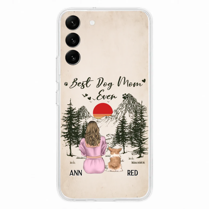 Custom Personalized Dog Mom Phone Case - Upto 4 Dogs - Mother's Day Gift Idea Dog Lovers - Best Dog Mom Ever - Case For iPhone/Samsung