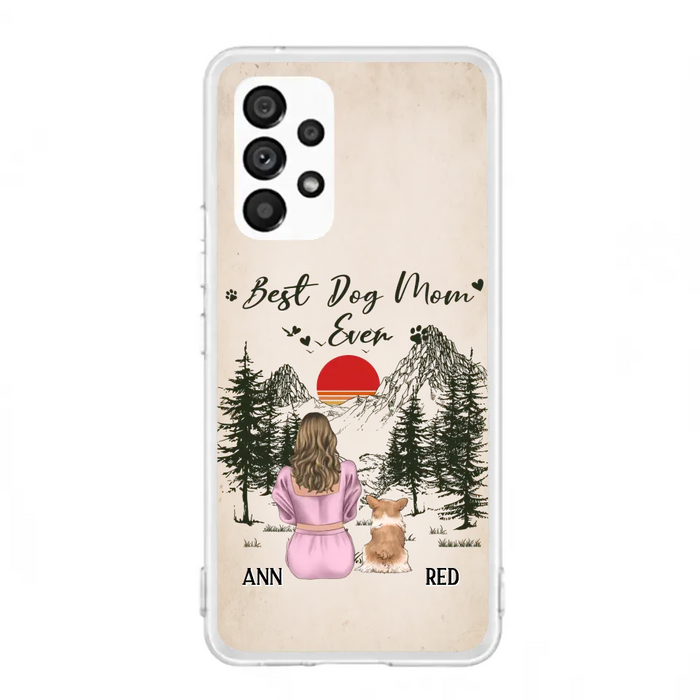 Custom Personalized Dog Mom Phone Case - Upto 4 Dogs - Mother's Day Gift Idea Dog Lovers - Best Dog Mom Ever - Case For iPhone/Samsung