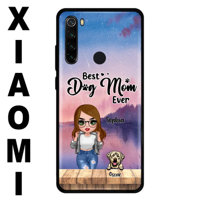 Personalized Dog Mom Chibi Front Phone Case - Gifts For Dog Lover With Up to 4 Dogs - Best Dog Mom Ever - Case For Xiaomi, Oppo And Huawei