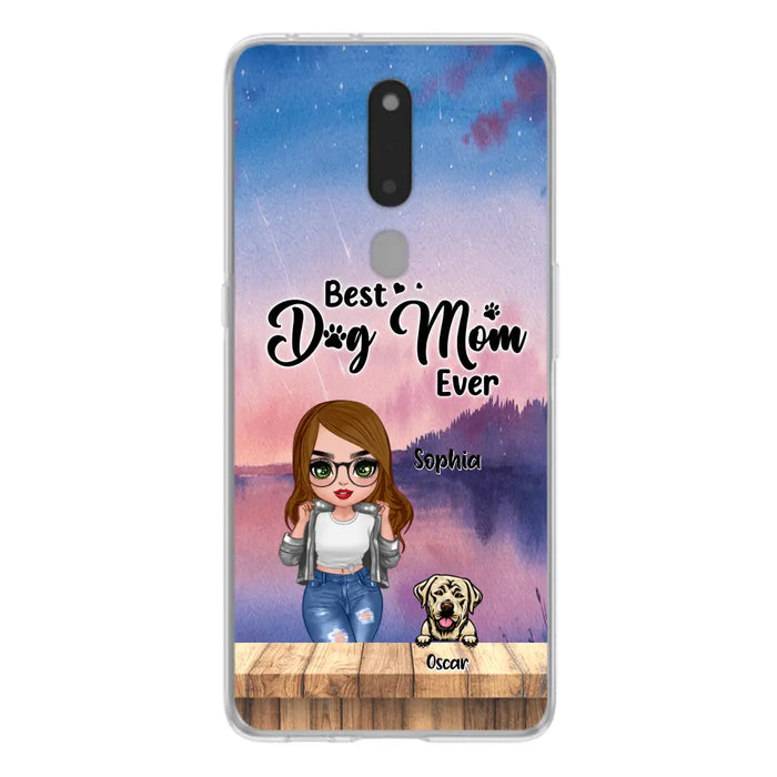 Personalized Dog Mom Chibi Front Phone Case - Gifts For Dog Lover With Up to 4 Dogs - Best Dog Mom Ever - Case For Xiaomi, Oppo And Huawei