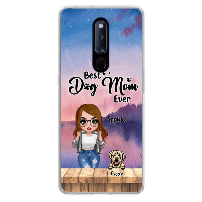 Personalized Dog Mom Chibi Front Phone Case - Gifts For Dog Lover With Up to 4 Dogs - Best Dog Mom Ever - Case For Xiaomi, Oppo And Huawei