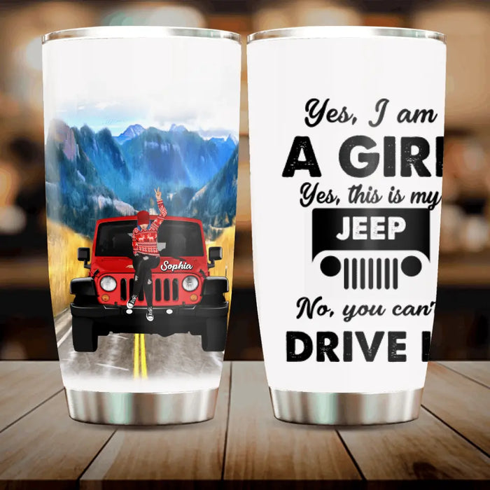 Custom Personalized Off - Road Girl Tumbler