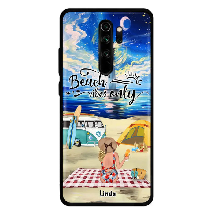 Custom Personalized Camping Beach Phone Case - Upro 4 People - Best Gift For Camping/Couple Lover - The Beach Is Our Happy Place - Case For Xiaomi, Oppo And Huawei