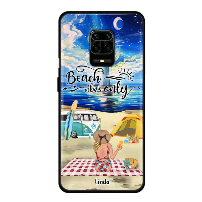 Custom Personalized Camping Beach Phone Case - Upro 4 People - Best Gift For Camping/Couple Lover - The Beach Is Our Happy Place - Case For Xiaomi, Oppo And Huawei