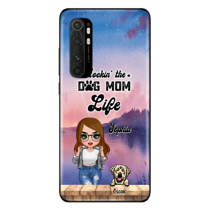 Custom Personalized Dog Mom Chibi Front Phone Case - Gifts For Dog Lover With Up to 4 Dogs - Rockin' The Dog Mom Life - Case For Xiaomi, Oppo And Huawei