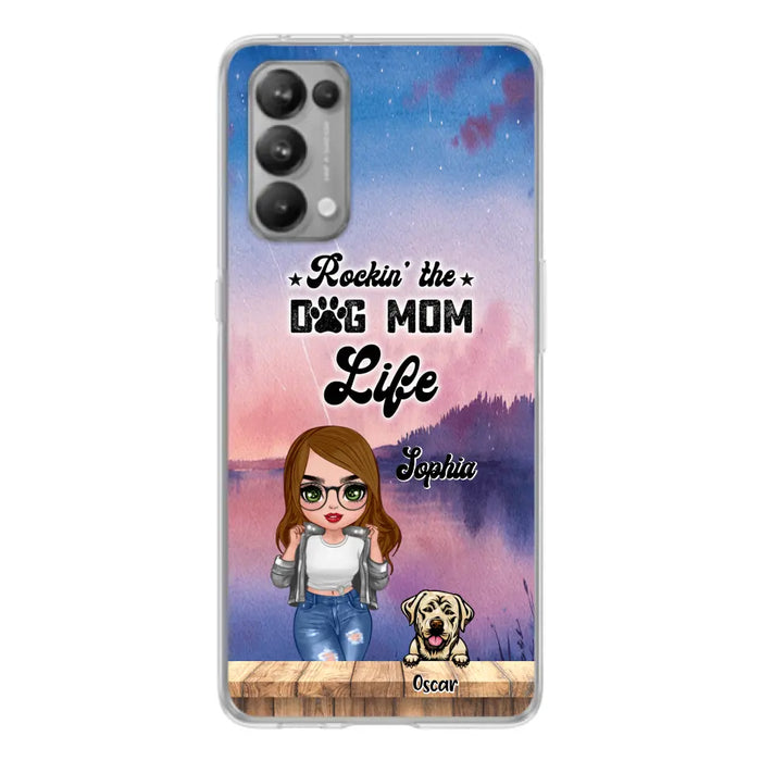 Custom Personalized Dog Mom Chibi Front Phone Case - Gifts For Dog Lover With Up to 4 Dogs - Rockin' The Dog Mom Life - Case For Xiaomi, Oppo And Huawei