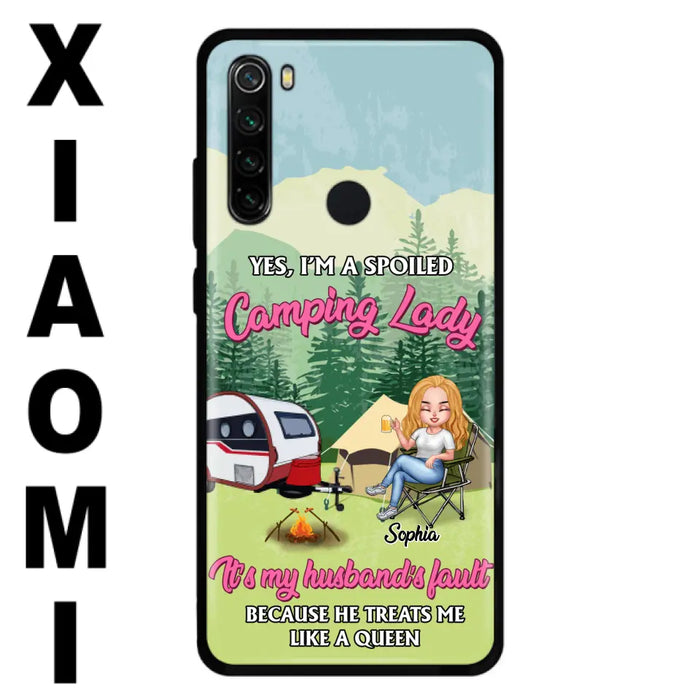 Custom Personalized Camping Lady Phone Case -  Gift Idea For Camping Lovers - Cases For Xiaomi/Huawei/Oppo