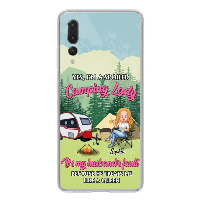 Custom Personalized Camping Lady Phone Case -  Gift Idea For Camping Lovers - Cases For Xiaomi/Huawei/Oppo