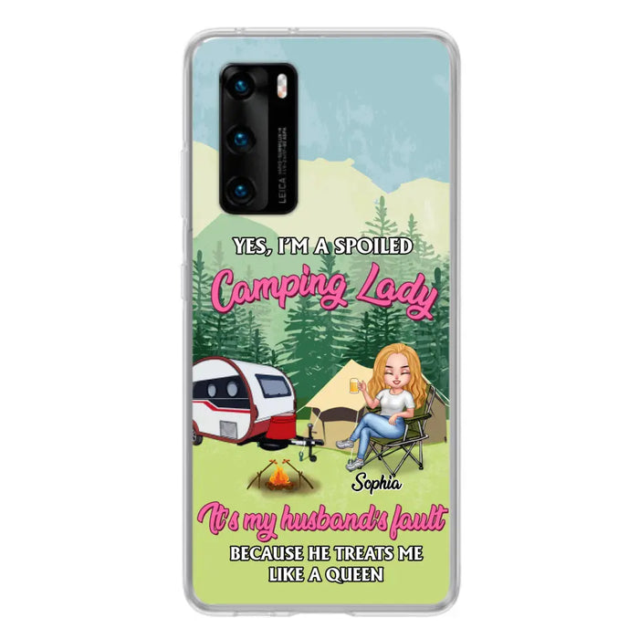 Custom Personalized Camping Lady Phone Case -  Gift Idea For Camping Lovers - Cases For Xiaomi/Huawei/Oppo