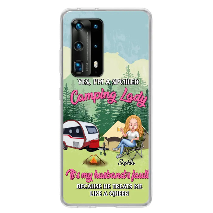 Custom Personalized Camping Lady Phone Case -  Gift Idea For Camping Lovers - Cases For Xiaomi/Huawei/Oppo