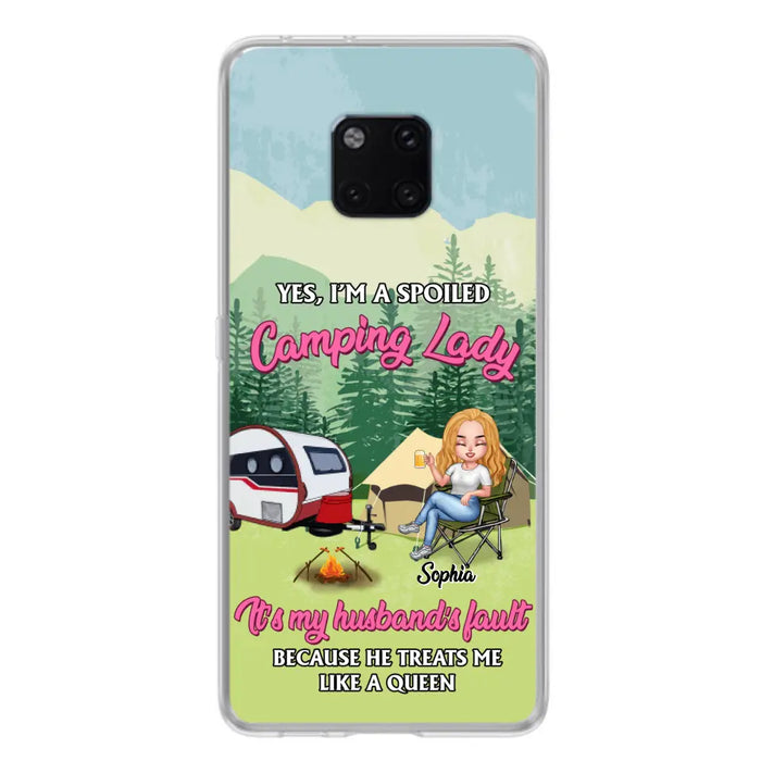 Custom Personalized Camping Lady Phone Case -  Gift Idea For Camping Lovers - Cases For Xiaomi/Huawei/Oppo