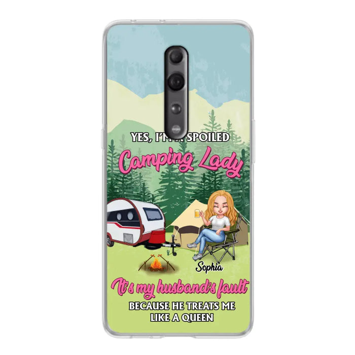 Custom Personalized Camping Lady Phone Case -  Gift Idea For Camping Lovers - Cases For Xiaomi/Huawei/Oppo