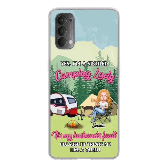 Custom Personalized Camping Lady Phone Case -  Gift Idea For Camping Lovers - Cases For Xiaomi/Huawei/Oppo