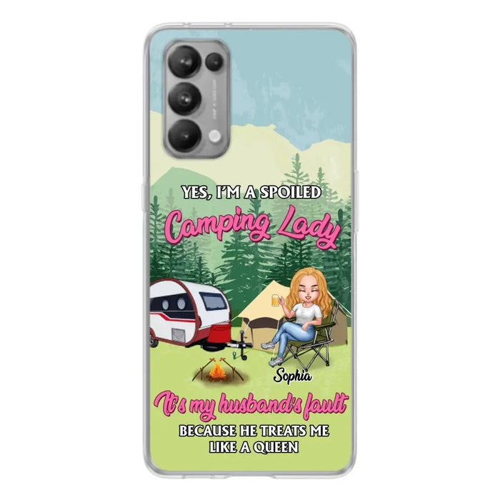 Custom Personalized Camping Lady Phone Case -  Gift Idea For Camping Lovers - Cases For Xiaomi/Huawei/Oppo