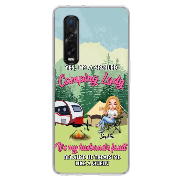 Custom Personalized Camping Lady Phone Case -  Gift Idea For Camping Lovers - Cases For Xiaomi/Huawei/Oppo