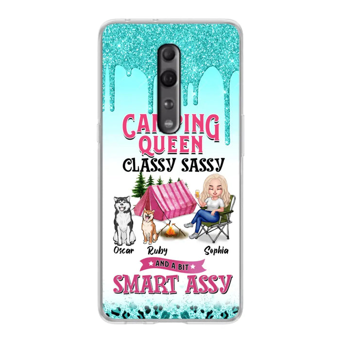 Custom Personalized Camping Huawei/Oppo/Xiaomi Case - Gift for Camping Lovers, Dog Mom - Camping Queen Dog Mom - Up to 2 Dogs - Camping Queen classy sassy and a bit smart