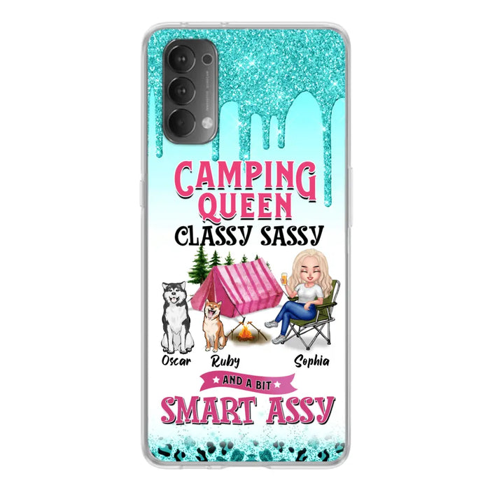 Custom Personalized Camping Huawei/Oppo/Xiaomi Case - Gift for Camping Lovers, Dog Mom - Camping Queen Dog Mom - Up to 2 Dogs - Camping Queen classy sassy and a bit smart