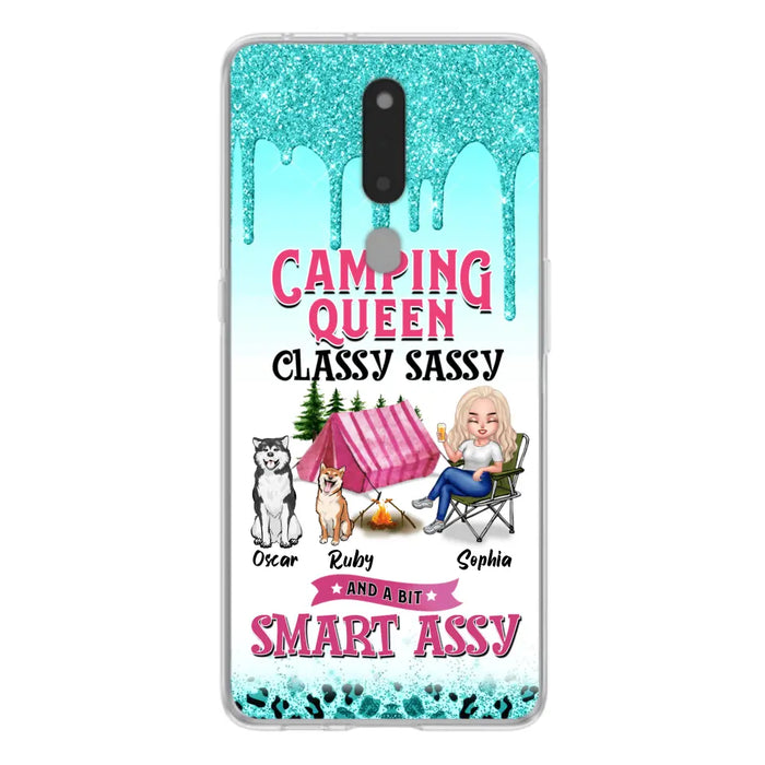 Custom Personalized Camping Huawei/Oppo/Xiaomi Case - Gift for Camping Lovers, Dog Mom - Camping Queen Dog Mom - Up to 2 Dogs - Camping Queen classy sassy and a bit smart