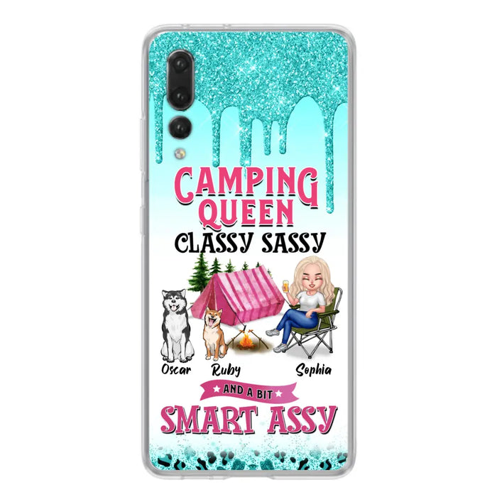 Custom Personalized Camping Huawei/Oppo/Xiaomi Case - Gift for Camping Lovers, Dog Mom - Camping Queen Dog Mom - Up to 2 Dogs - Camping Queen classy sassy and a bit smart