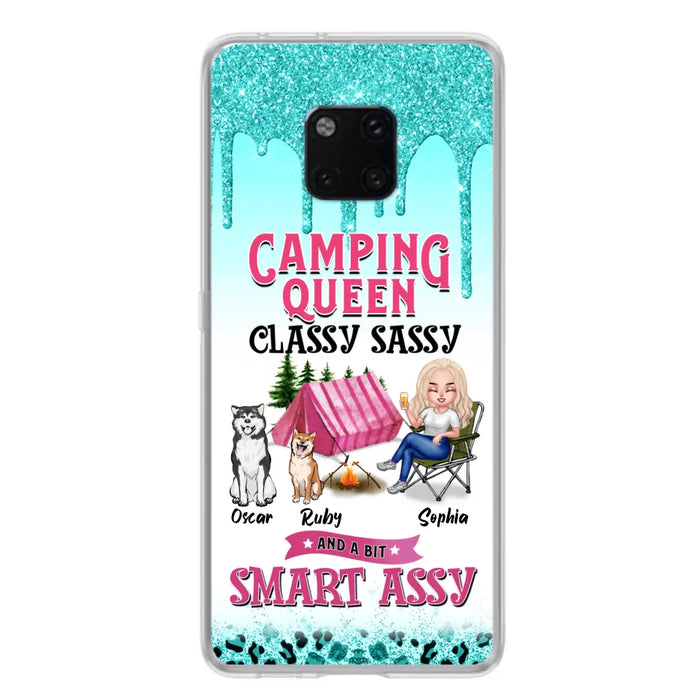 Custom Personalized Camping Huawei/Oppo/Xiaomi Case - Gift for Camping Lovers, Dog Mom - Camping Queen Dog Mom - Up to 2 Dogs - Camping Queen classy sassy and a bit smart