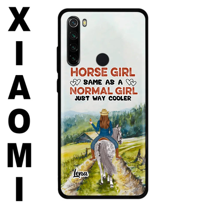 Custom Personalized Horse Girl Phone Case - Upto 3 People - Gift Idea For Horse Lover - Horse Girl Same As A Normal Girl Just Way Cooler - Case For Xiaomi/Huawei/Oppo