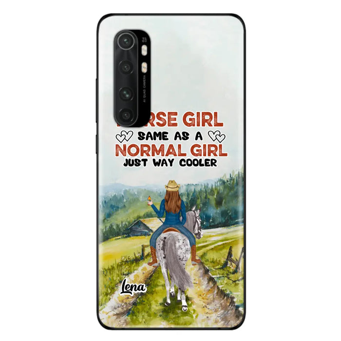 Custom Personalized Horse Girl Phone Case - Upto 3 People - Gift Idea For Horse Lover - Horse Girl Same As A Normal Girl Just Way Cooler - Case For Xiaomi/Huawei/Oppo