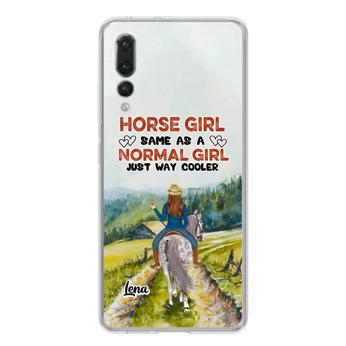 Custom Personalized Horse Girl Phone Case - Upto 3 People - Gift Idea For Horse Lover - Horse Girl Same As A Normal Girl Just Way Cooler - Case For Xiaomi/Huawei/Oppo