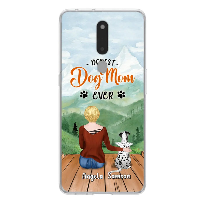 Custom Personalized Dog Mom Phone Case - Upto 5 Dogs - Gift Idea For Dog Lovers  - Dopest Dog Mom Ever - Case For Huawei/Xiaomi/Oppo