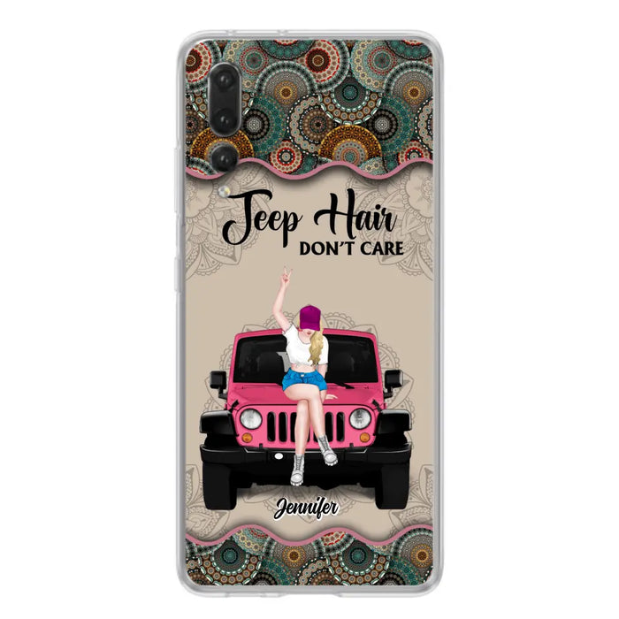 Custom Personalized Off-road Girl Phone Case - Upto 4 Dogs - Gift Idea For Dog/Off-road Lovers - Case for Xiaomi, Huawei & Oppo