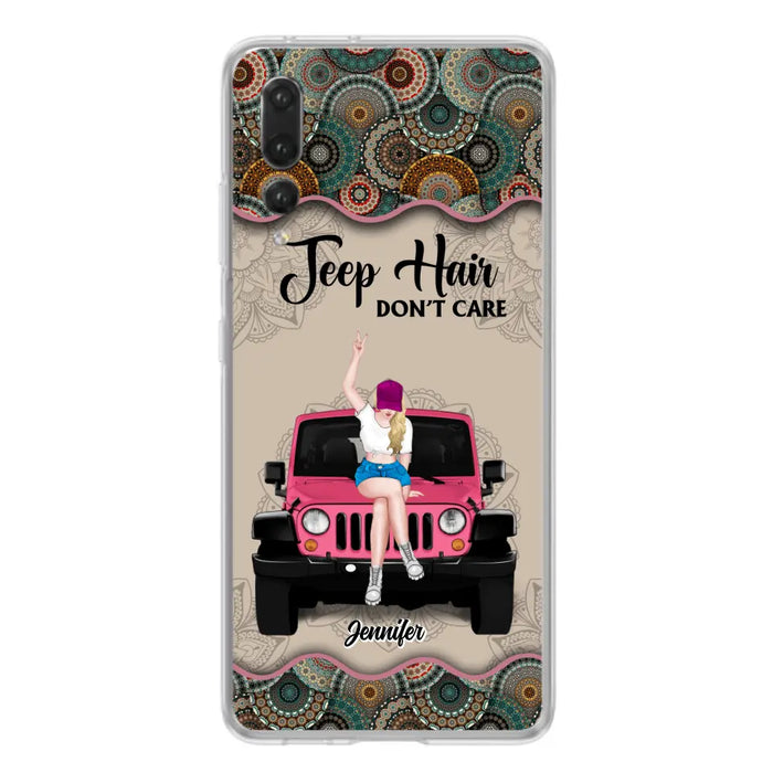 Custom Personalized Off-road Girl Phone Case - Upto 4 Dogs - Gift Idea For Dog/Off-road Lovers - Case for Xiaomi, Huawei & Oppo