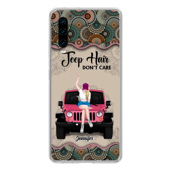 Custom Personalized Off-road Girl Phone Case - Upto 4 Dogs - Gift Idea For Dog/Off-road Lovers - Case for Xiaomi, Huawei & Oppo