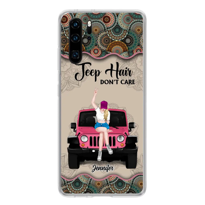 Custom Personalized Off-road Girl Phone Case - Upto 4 Dogs - Gift Idea For Dog/Off-road Lovers - Case for Xiaomi, Huawei & Oppo