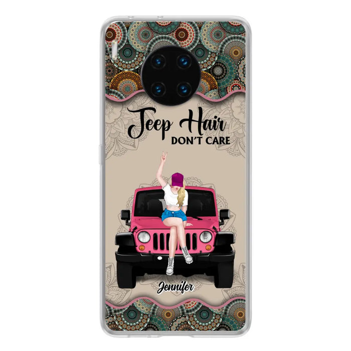 Custom Personalized Off-road Girl Phone Case - Upto 4 Dogs - Gift Idea For Dog/Off-road Lovers - Case for Xiaomi, Huawei & Oppo