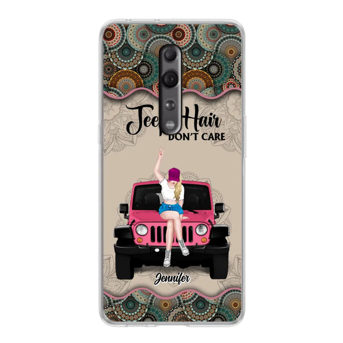 Custom Personalized Off-road Girl Phone Case - Upto 4 Dogs - Gift Idea For Dog/Off-road Lovers - Case for Xiaomi, Huawei & Oppo