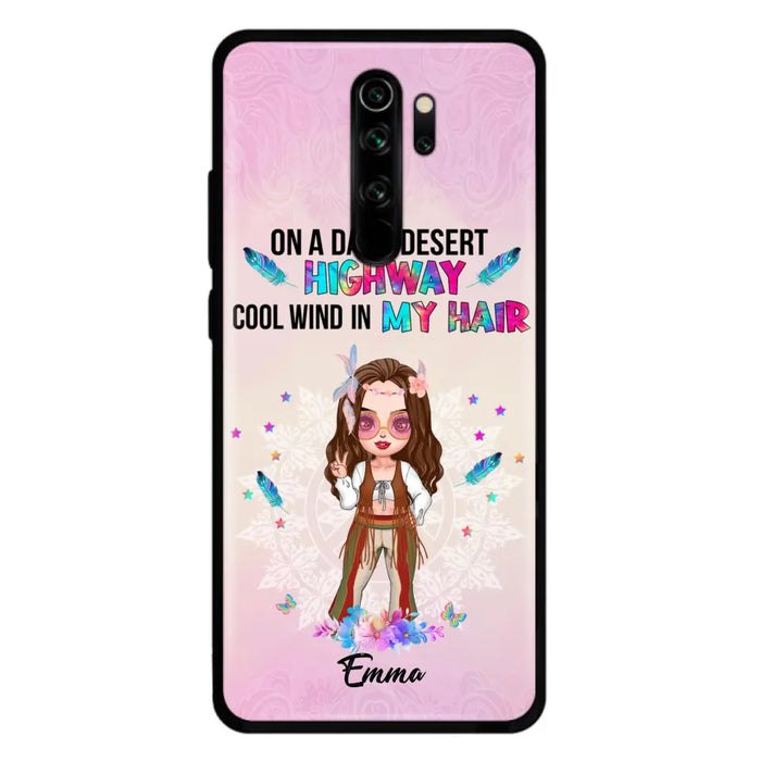 Custom Personalized Hippie Phone Case - Best Gift For Hippies - On A Dark Desert Highway Cool Wind In My Hair - Case For Xiaomi/Huawei/Oppo