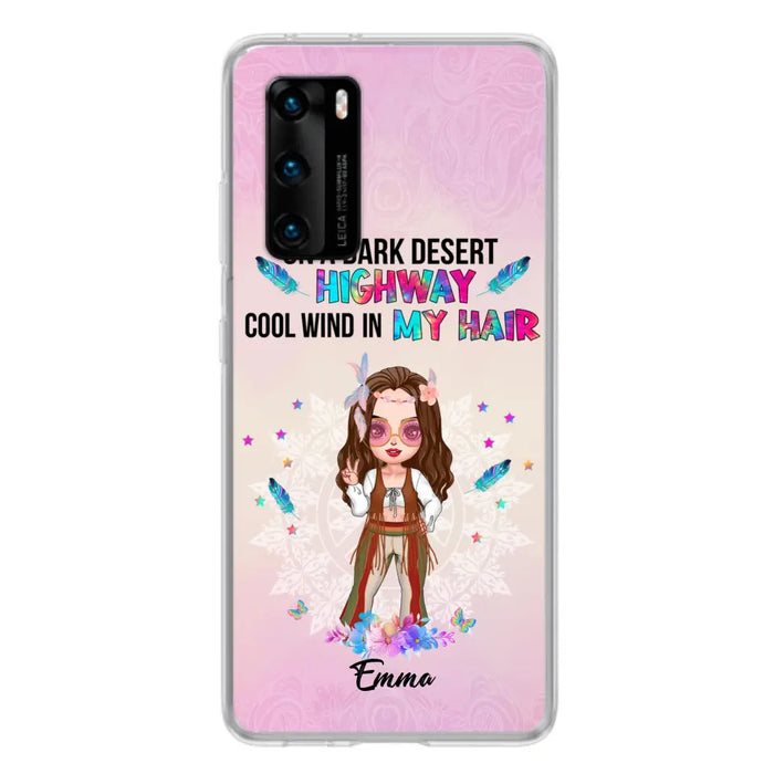 Custom Personalized Hippie Phone Case - Best Gift For Hippies - On A Dark Desert Highway Cool Wind In My Hair - Case For Xiaomi/Huawei/Oppo