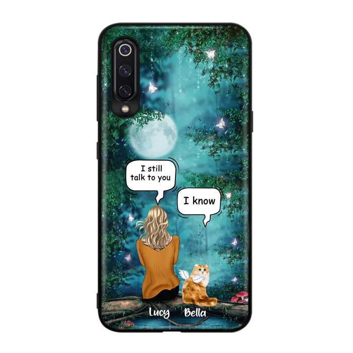 Custom Personalized Cat Memorial Phone Case - Upto 5 Cats - Best Gift For Cat Lover - I still talk to you - Case For Xiaomi, Oppo And Huawei