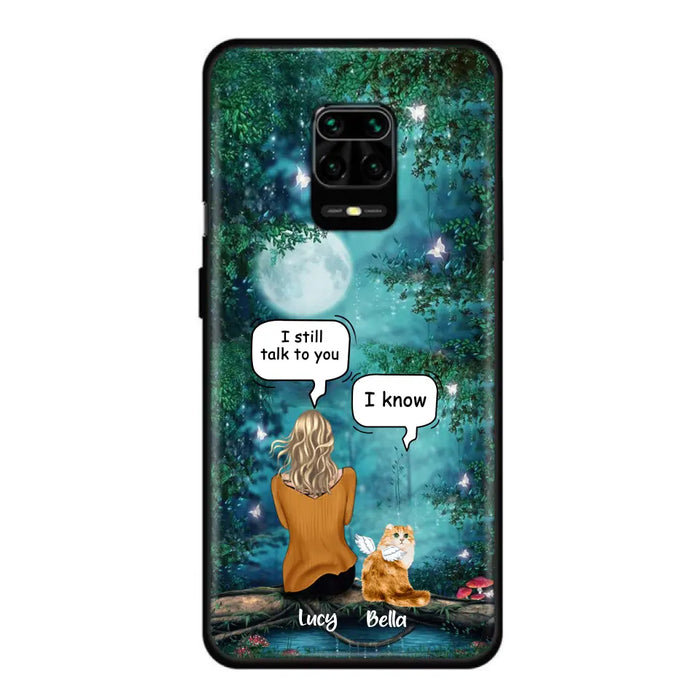 Custom Personalized Cat Memorial Phone Case - Upto 5 Cats - Best Gift For Cat Lover - I still talk to you - Case For Xiaomi, Oppo And Huawei