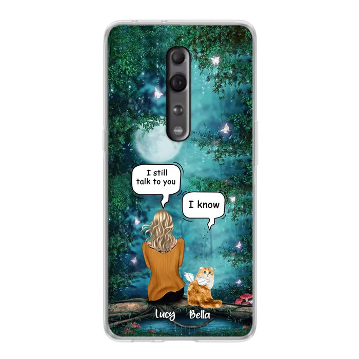 Custom Personalized Cat Memorial Phone Case - Upto 5 Cats - Best Gift For Cat Lover - I still talk to you - Case For Xiaomi, Oppo And Huawei